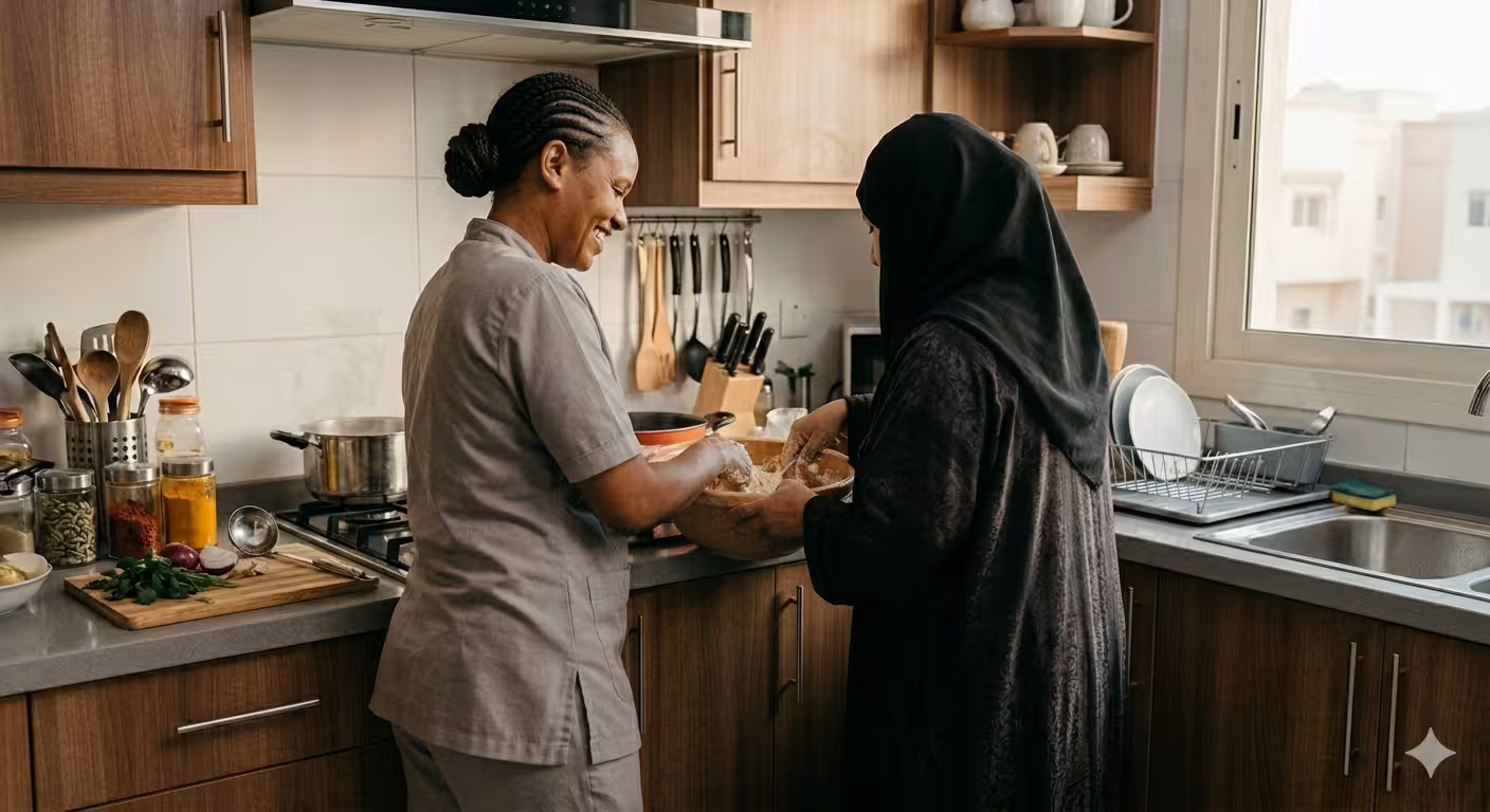 عاملة منزلية محترفة جاهزة للعمل في الكويت